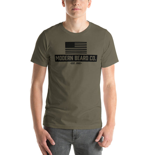 Military Green American Flag T-Shirt