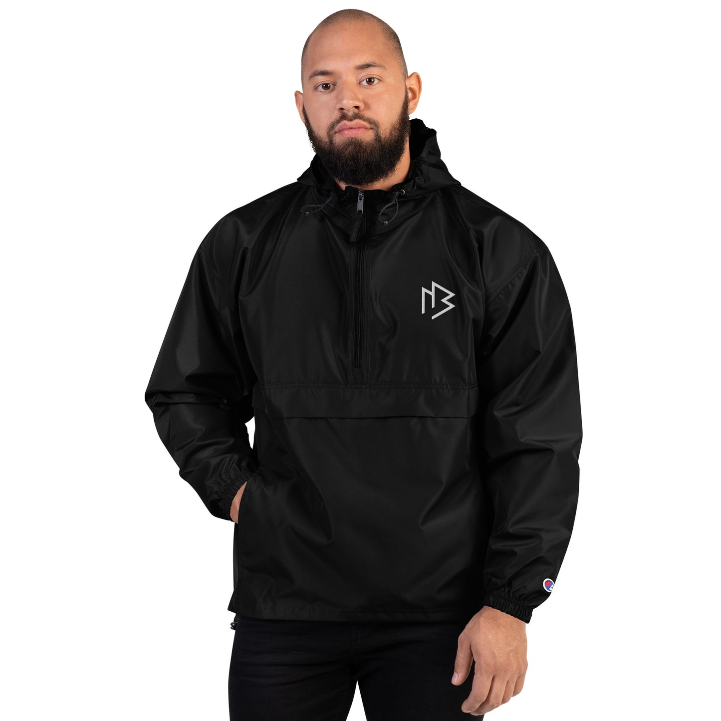 White Logo Packable Jacket