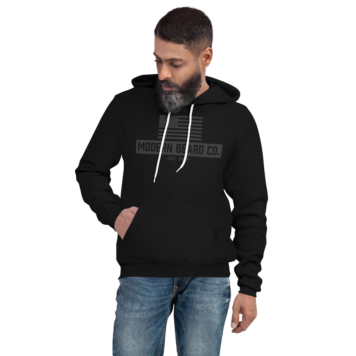 Black American Flag Hoodie