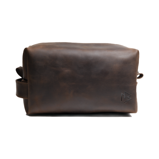 Brown Leather Dopp Kit